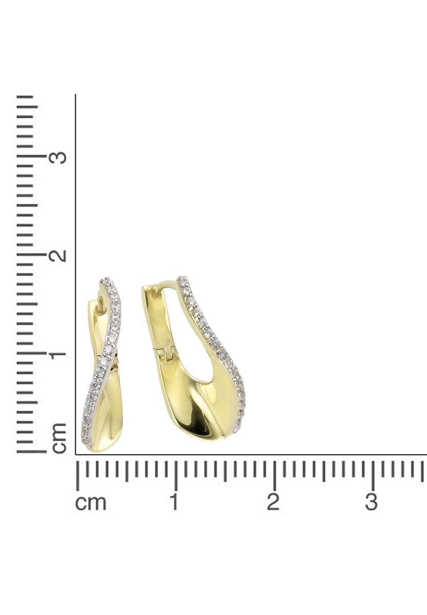 Elegante Goldcreolen mit Zirkonia