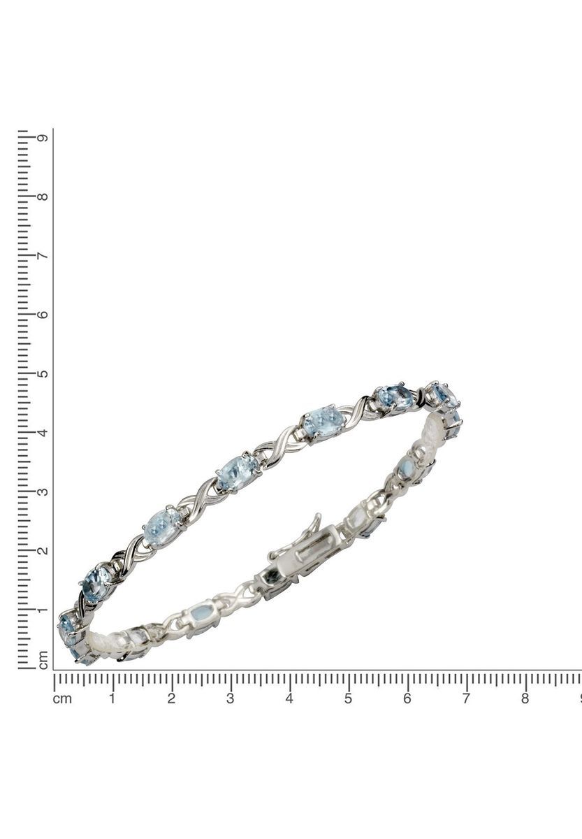 Blautopas Sterling Silber Armband