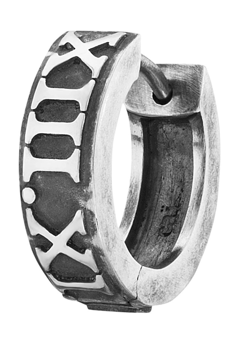 Ohrring aus oxidiertem Sterlingsilber mit römischen Ziffern