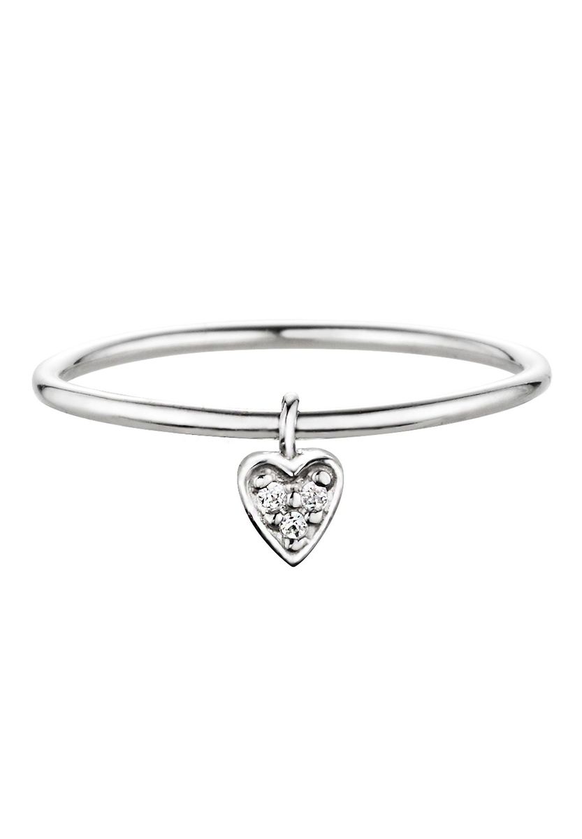 Sterling Silber Ring mit Herzanhänger