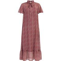 Faina Midikleid aus Chiffon Damen rot weiss