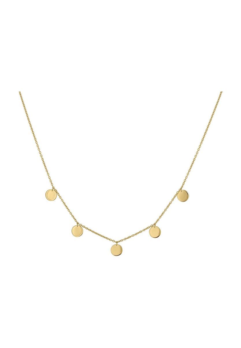Goldplattierte Halskette mit runden Anhängern