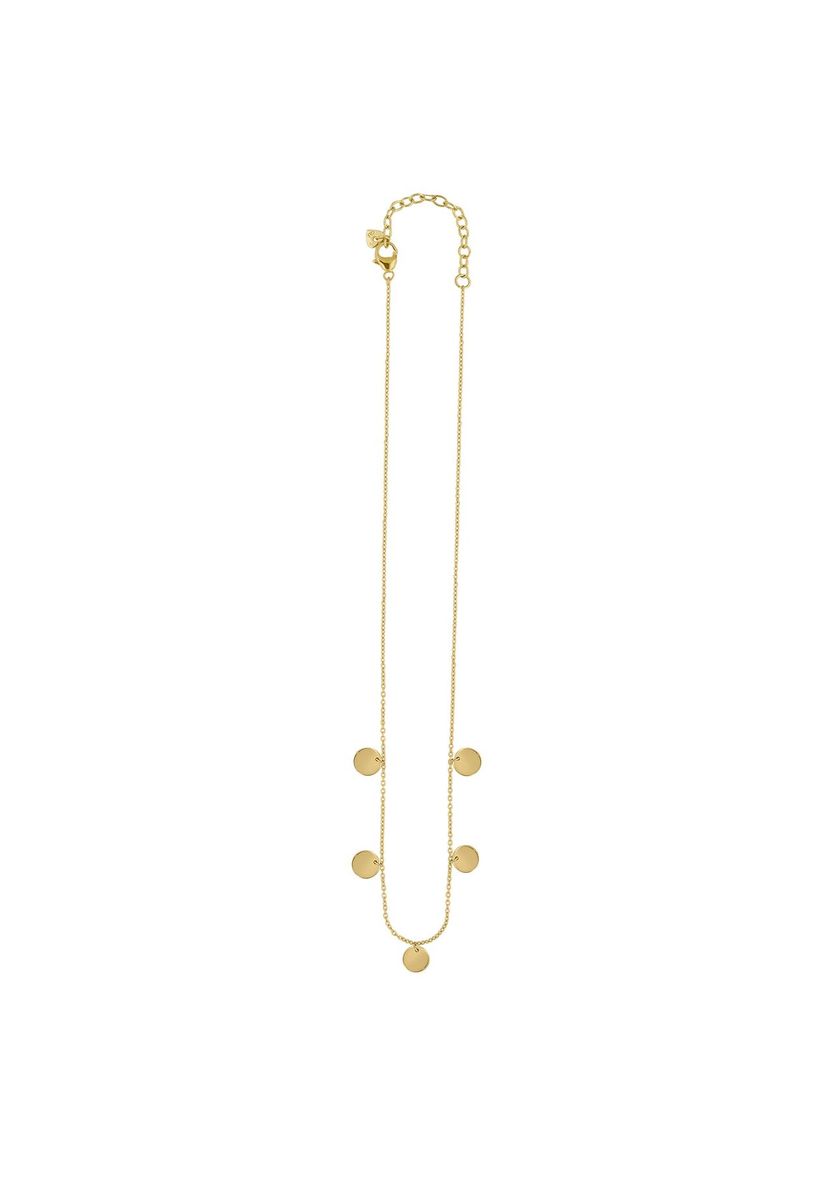 Goldplattierte Halskette mit runden Anhängern