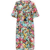 Geblümtes Midi-Kleid im Boho-Stil