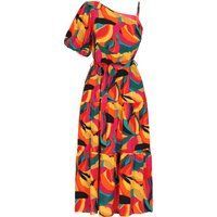 IZIA Kleid Frauen gelb mehrfarbig