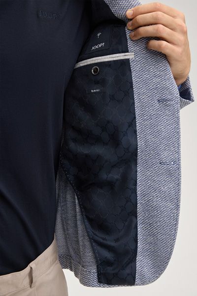 Jersey-Sakko Hoverest in Hellblau strukturiert