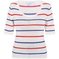 usha Pullover Frauen weiß marineblau rot