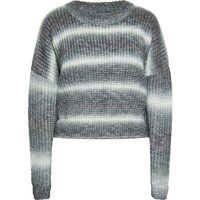 Gestreifter Strickpullover mit Ombré-Effekt