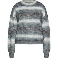 Gestreifter Strickpullover mit Ombré-Effekt