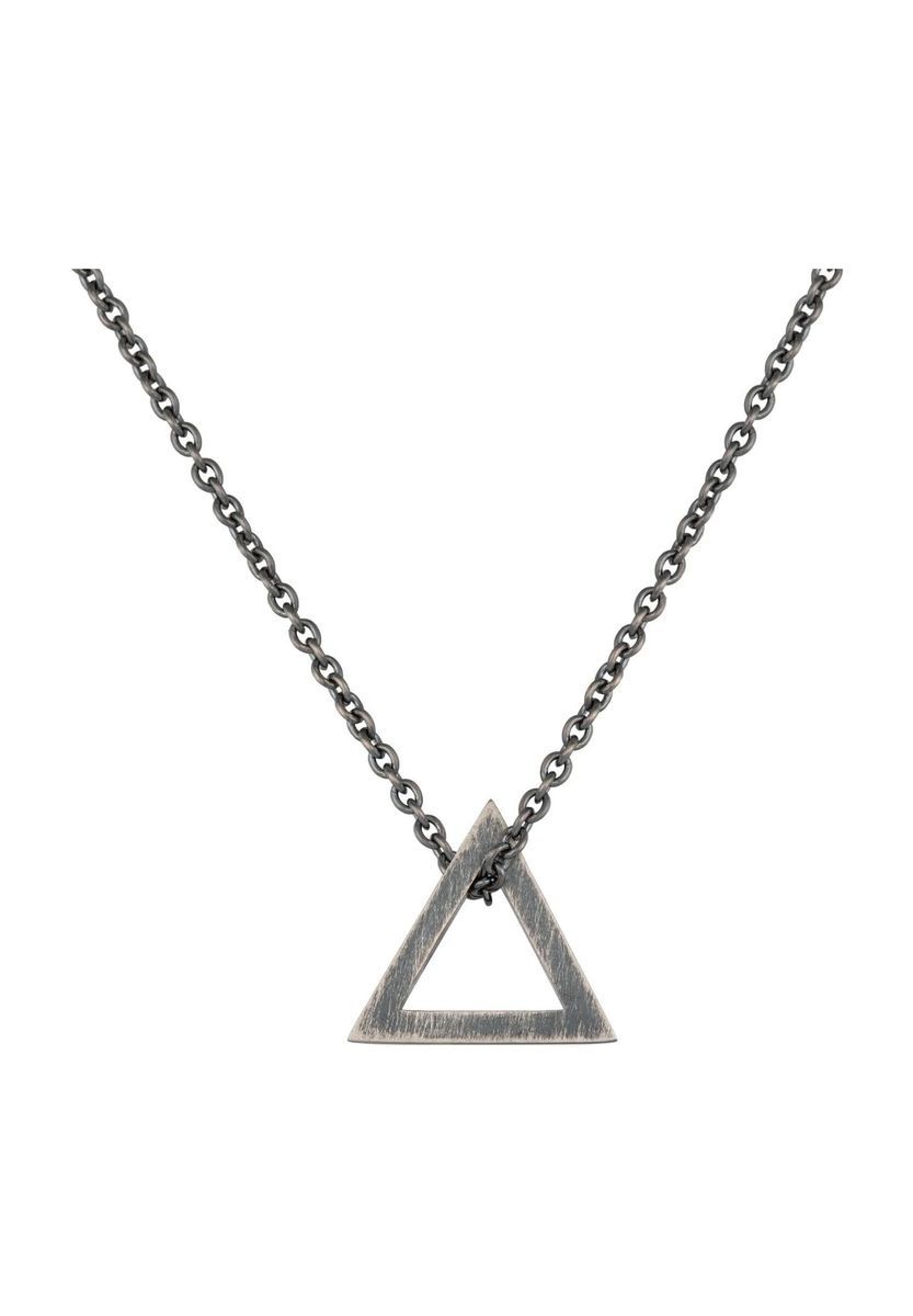 Herren Halskette mit oxidiertem Silberdreieck Anhänger