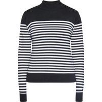 Gestreiftes Langarm-Strickoberteil