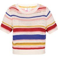 IZIA Pullover Frauen cremeweiß mehrfarbig
