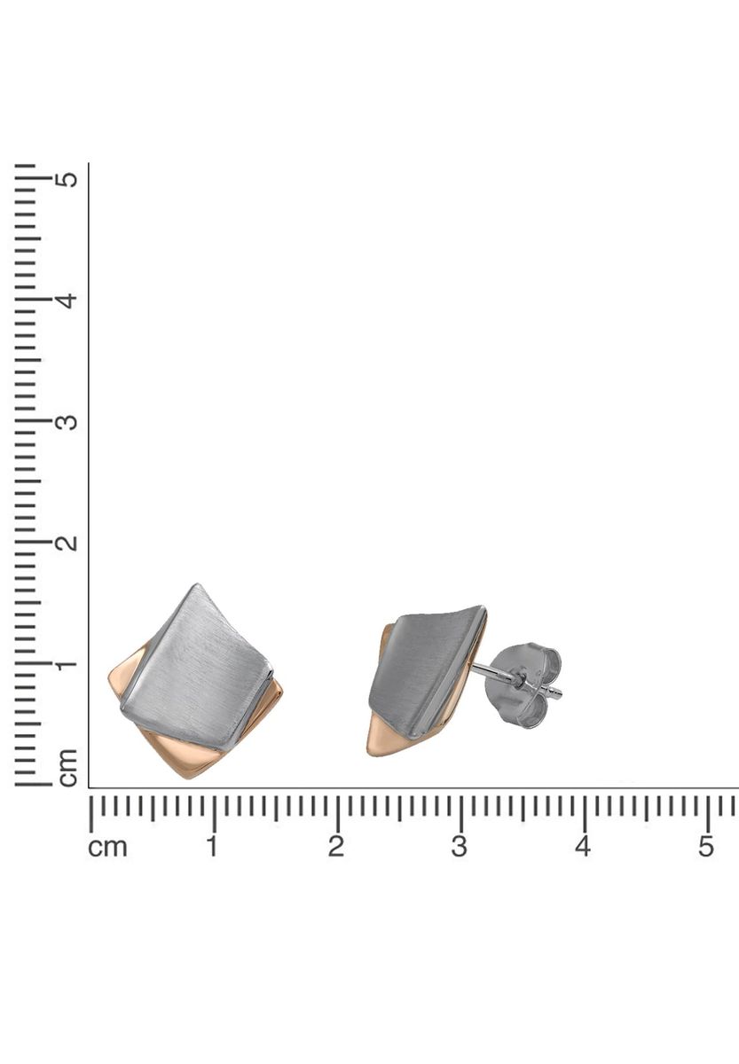 Zweifarbige quadratische Ohrstecker