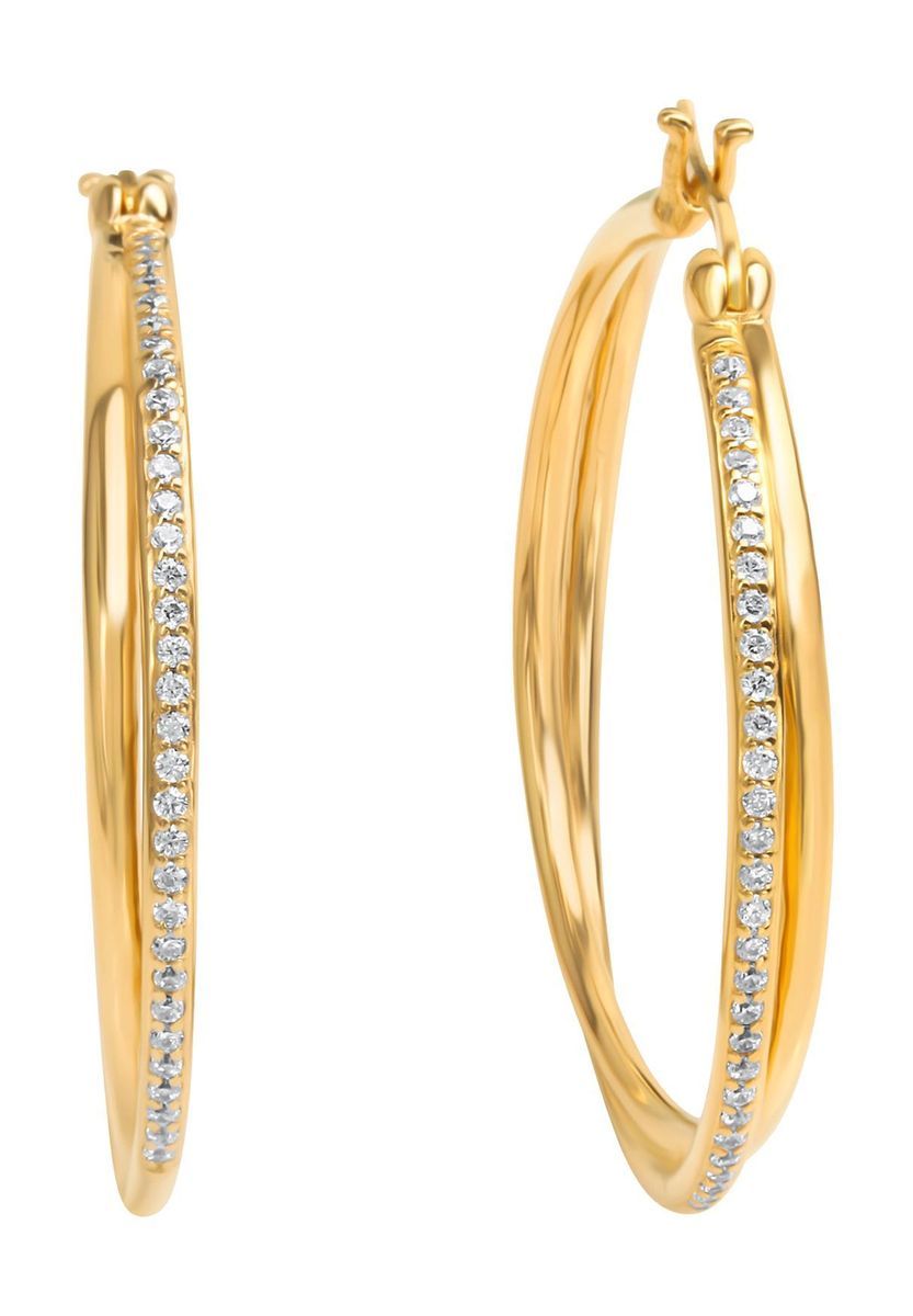 Vergoldete Creolen aus Sterlingsilber