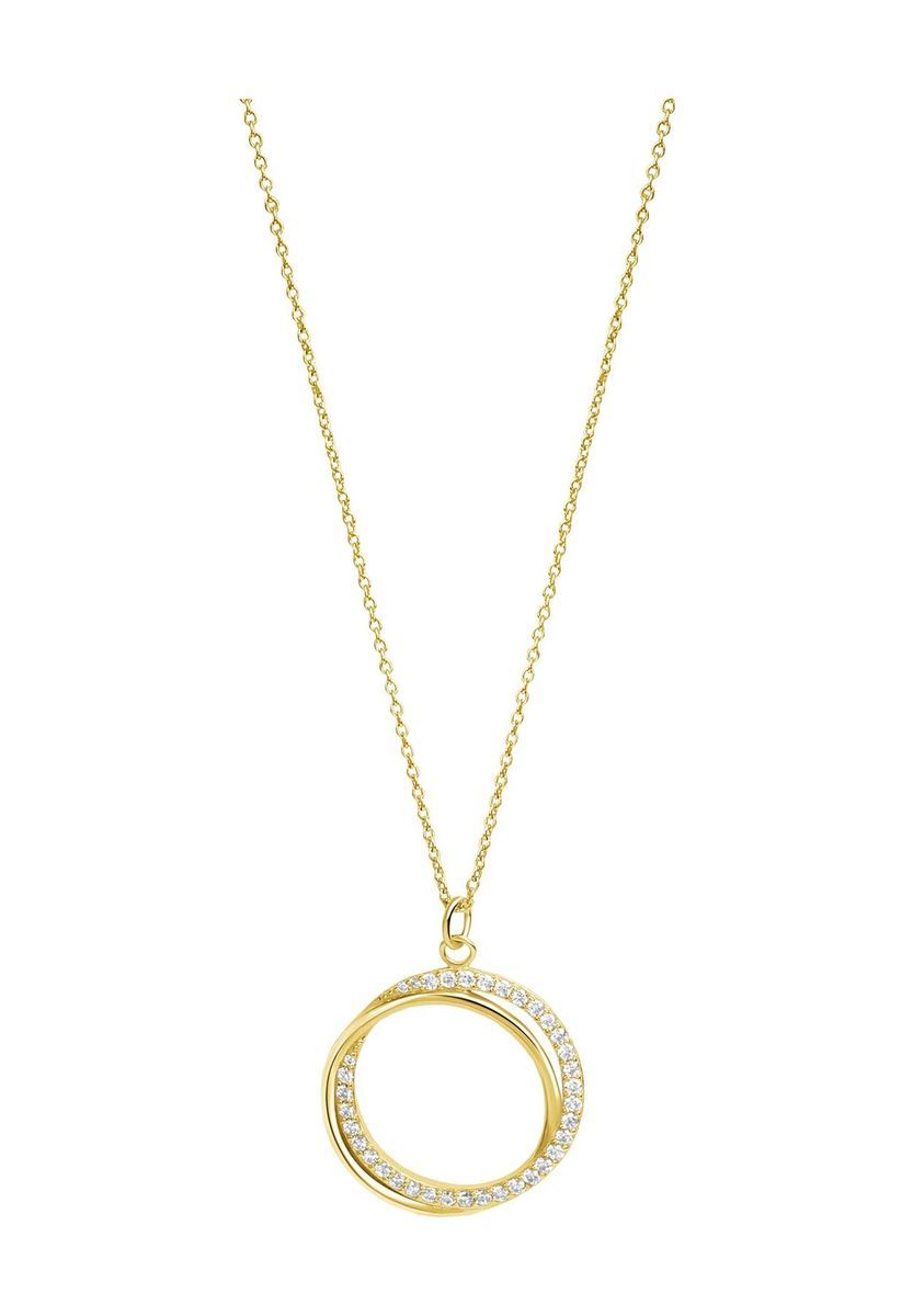 Goldene Kreis Anhänger Halskette