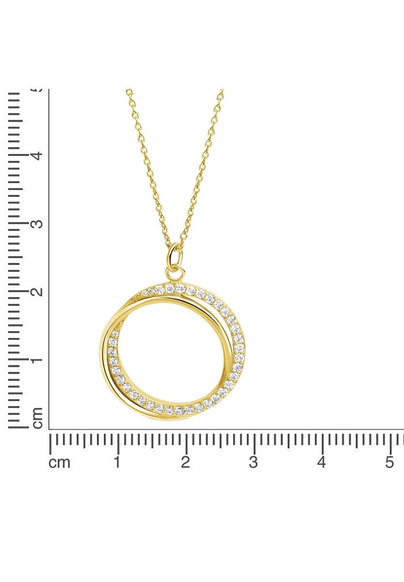 Goldene Kreis Anhänger Halskette