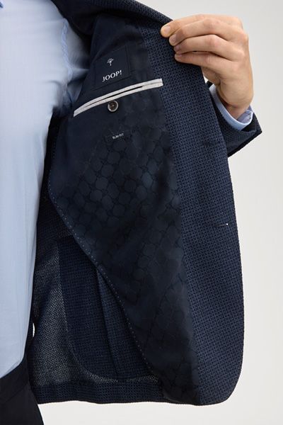 Jersey-Sakko Hoverest in Navy strukturiert