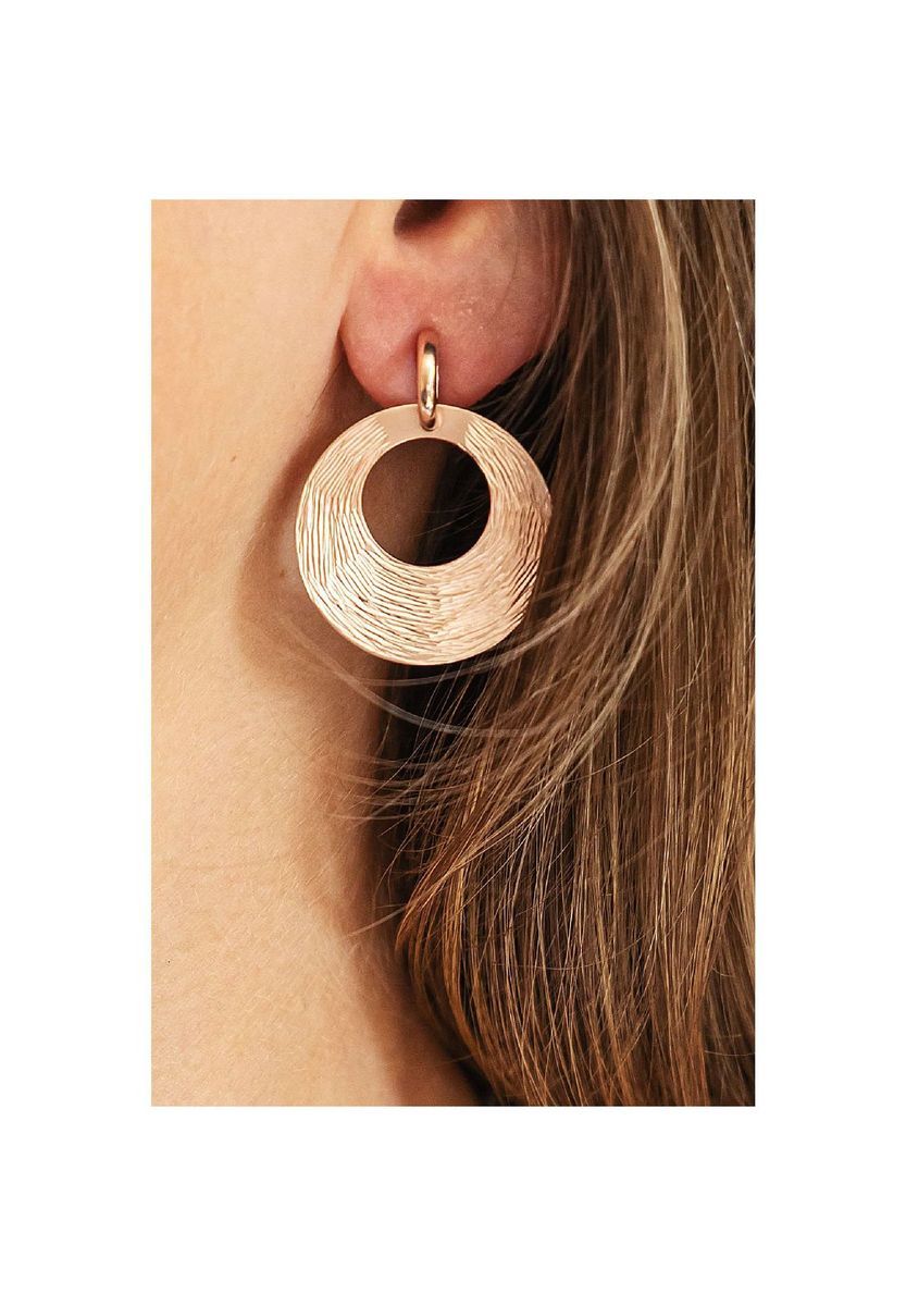 Roségoldene Kreis-Ohrhänger