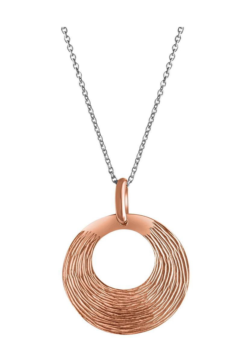 Moderne Bicolor Kreis Anhänger Halskette