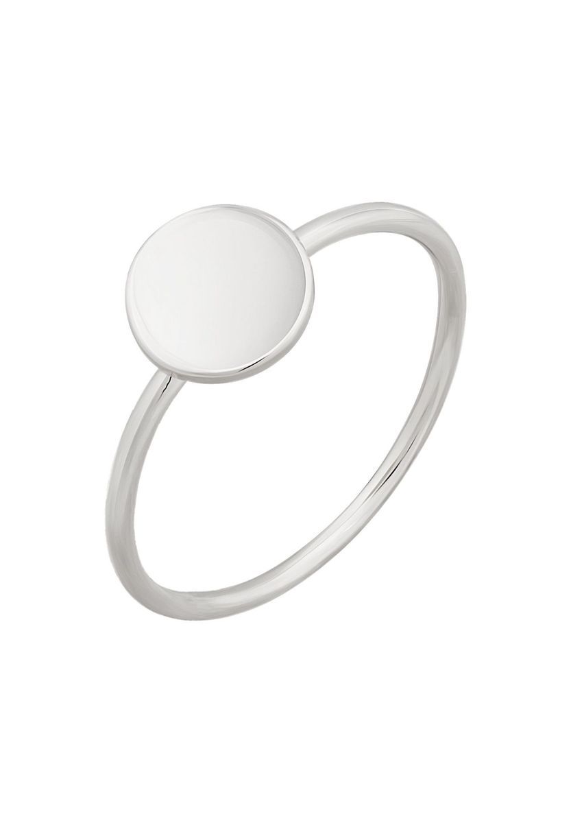 Minimalistischer runder Siegelring in Silber