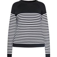 Gestreifter Langarm-Strickpullover