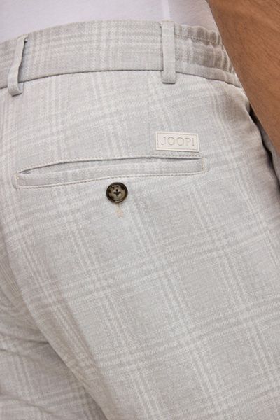 JOOP! Beige karierte Joggpants Sake Baumwollmischung Kordelzugbund