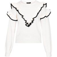 Faina Pullover Frauen weiß-schwarz
