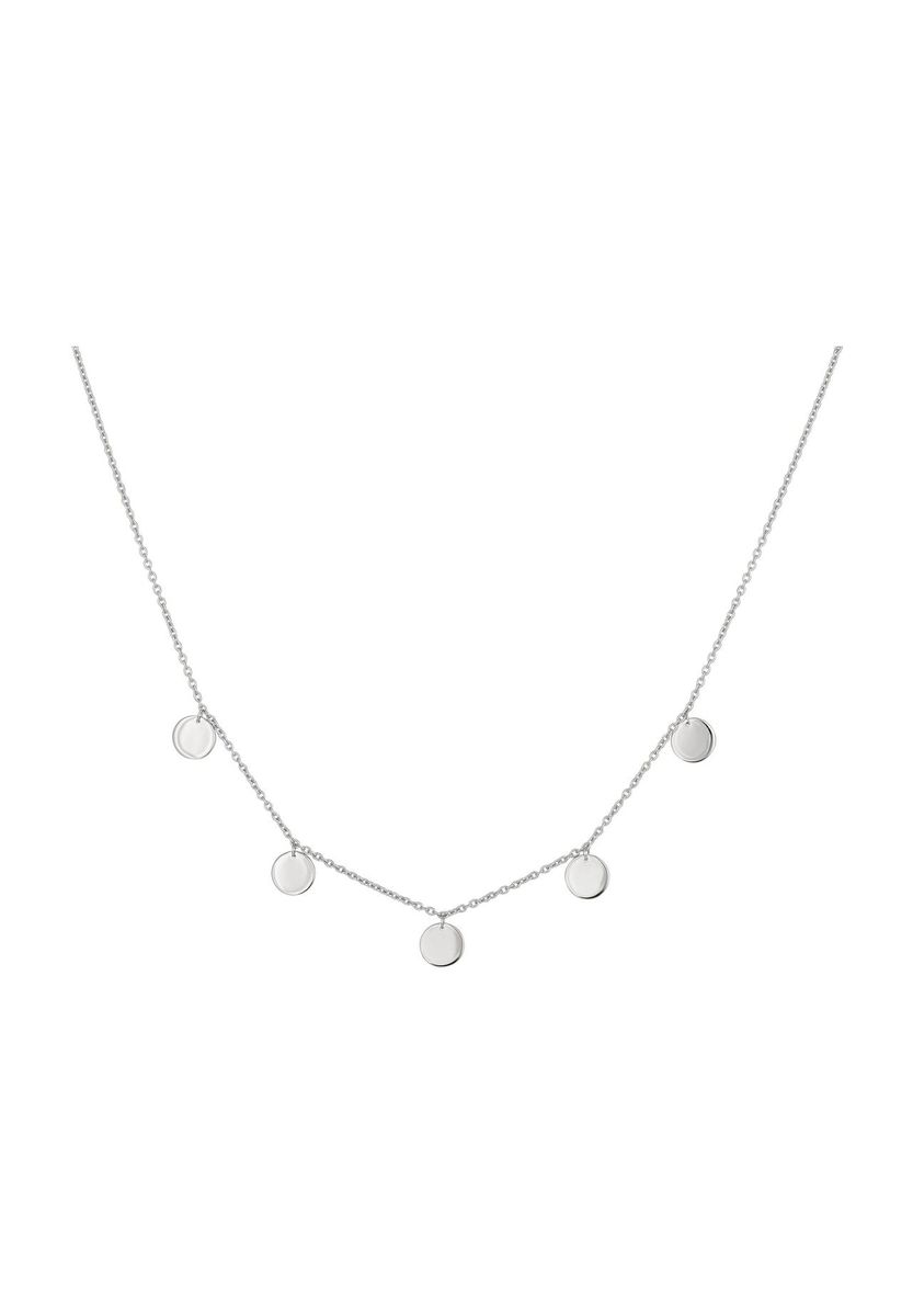 Zarte Halskette aus Sterlingsilber mit Scheiben
