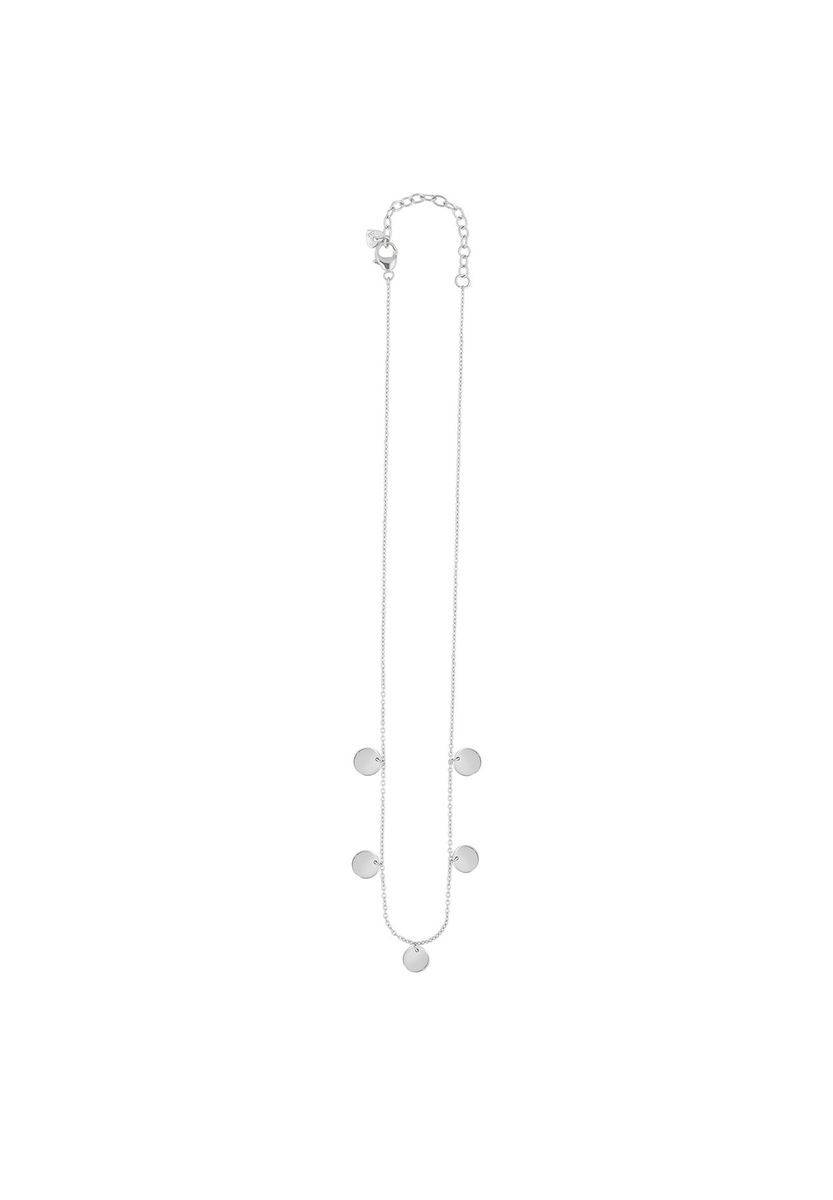 Zarte Halskette aus Sterlingsilber mit Scheiben
