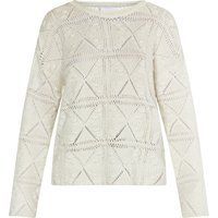 IZIA Strickpullover Damen Wollweiß
