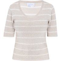 usha Pullover Frauen hellgrau/weiß