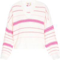 IZIA Pullover Frauen cremeweiß rosa