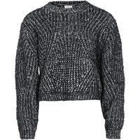 Kurzer Strickpullover mit Strukturmuster