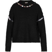 Kurzer Strickpullover mit Strukturmuster