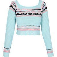 IZIA Pullover Frauen türkis mehrfarbig