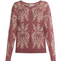 Floral Intarsien Strickpullover