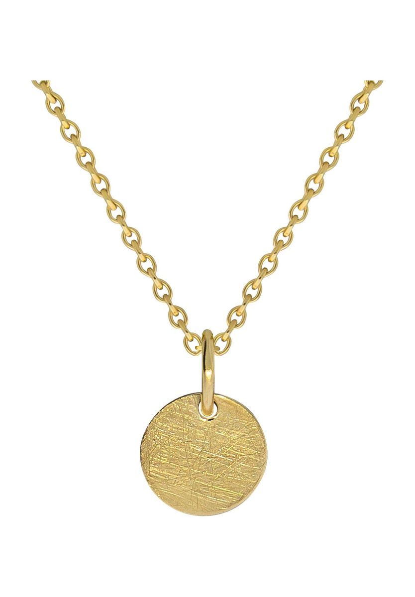 Zarte Goldplättchen Anhänger Halskette