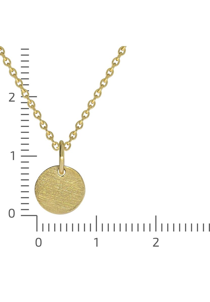 Zarte Goldplättchen Anhänger Halskette