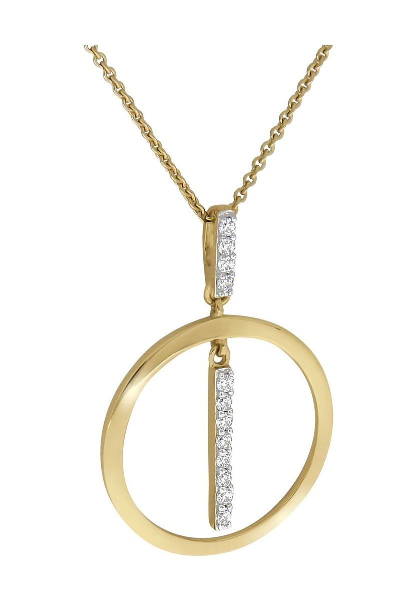 Moderne Gold Kreis Anhänger Halskette