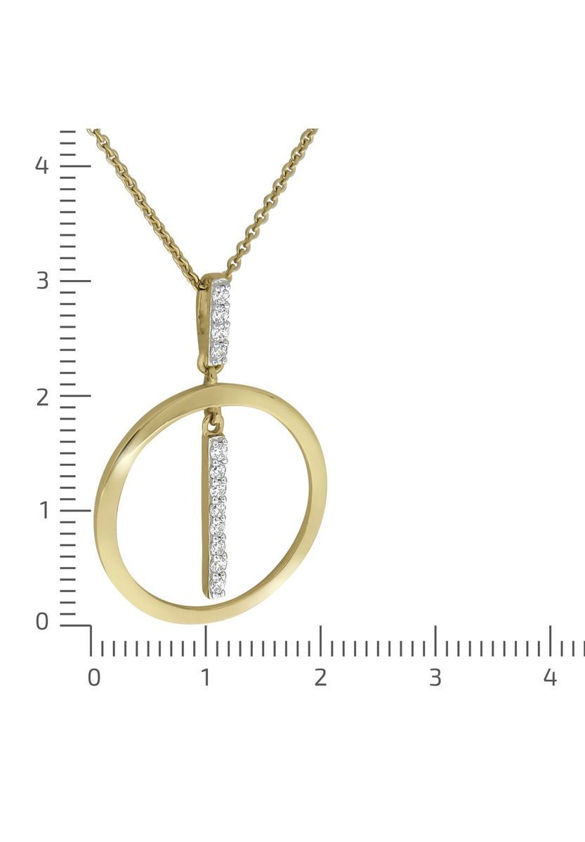 Moderne Gold Kreis Anhänger Halskette