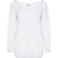Strickpullover mit offenem Strickmuster und langen Ärmeln