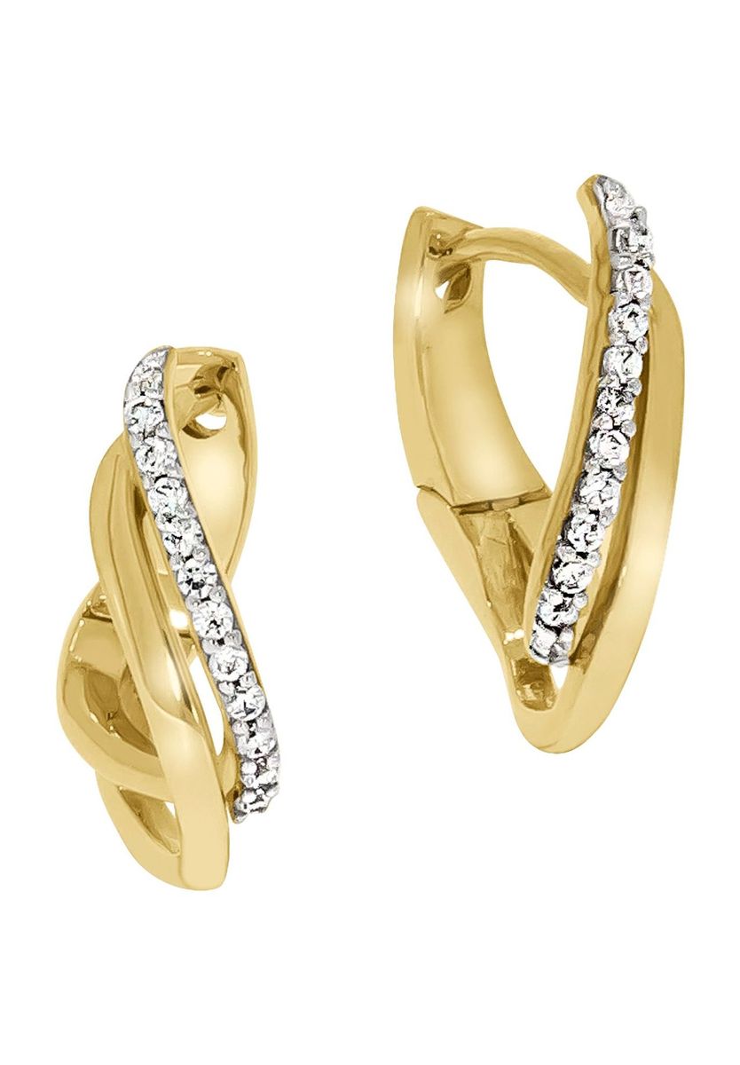 Goldene Creolen mit Zirkonia