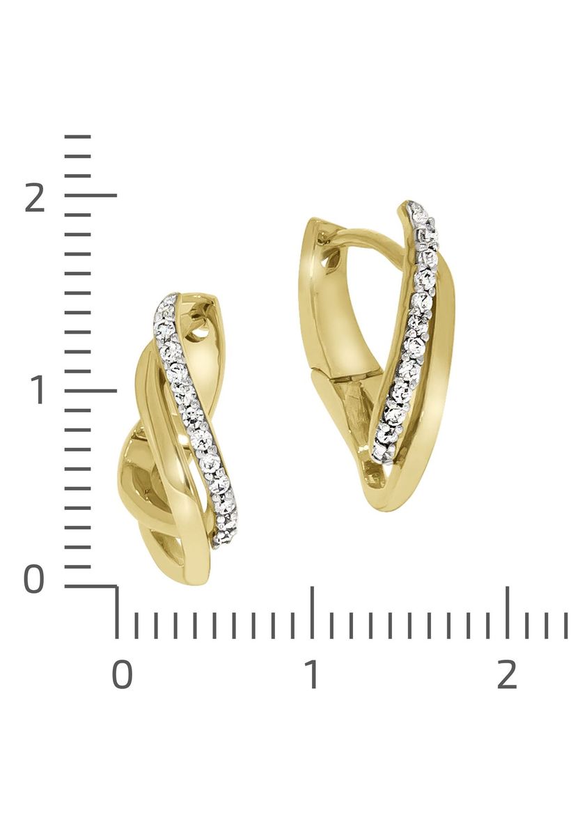 Goldene Creolen mit Zirkonia