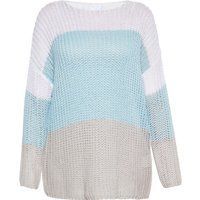Farbblock-Strickpullover
