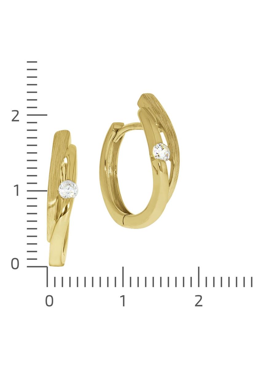 Goldene Creolen mit Zirkonia