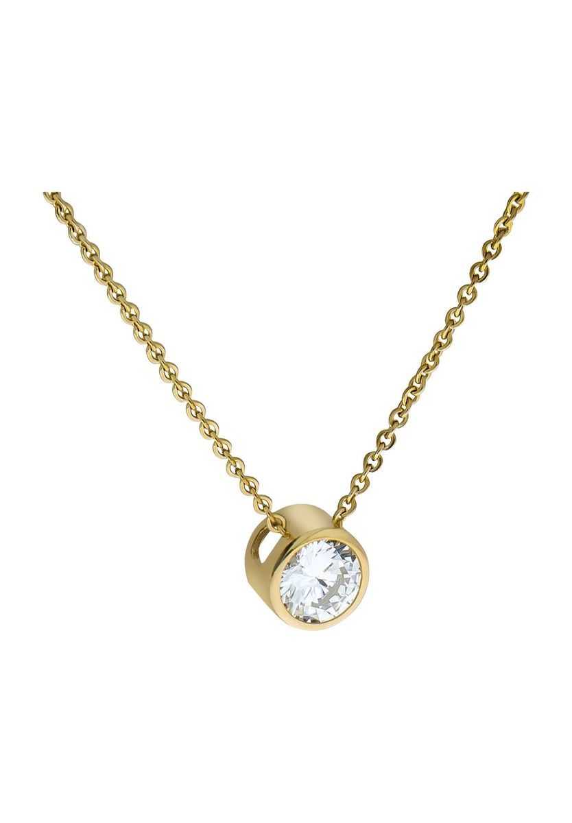 Goldkettenhalskette mit Zirkonia