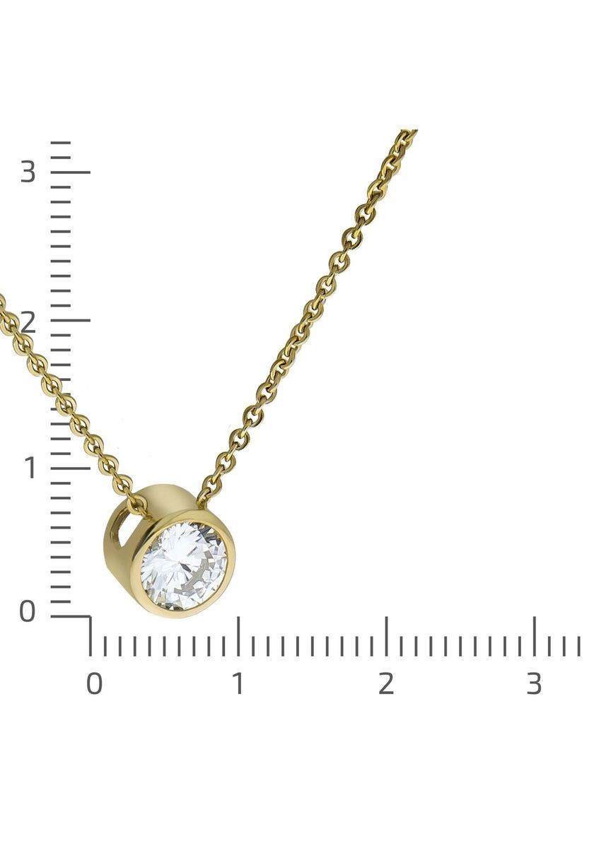 Goldkettenhalskette mit Zirkonia