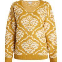 usha Strickpullover Damen Curry Mehrfarbig