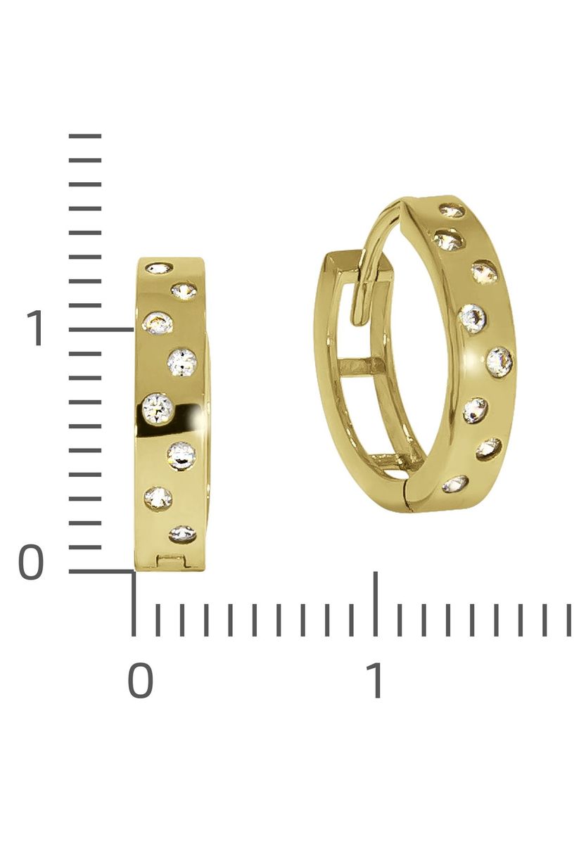 Goldene Creolen mit Zirkonia