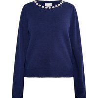 usha Pullover mit Perlen Damen Marine
